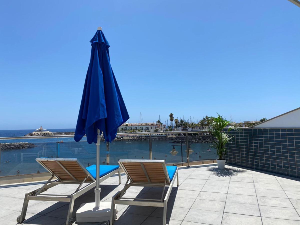 Billy'S Beachfront Apartment With Pool Access Puerto De Mogan Luaran gambar